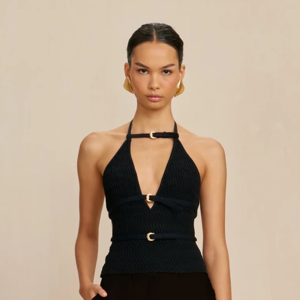 Cult Gaia Evy Knit Top - size s